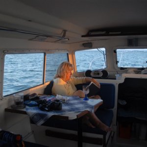 Reading at anchor