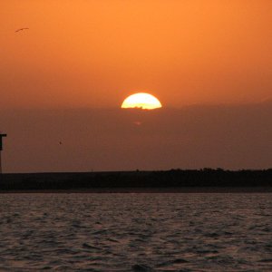 Sunrise in the ship channel