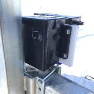 Voltage meter and switch to check batteries condition