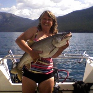 Sue\'s 18# laker, both went for swim after quick pics.