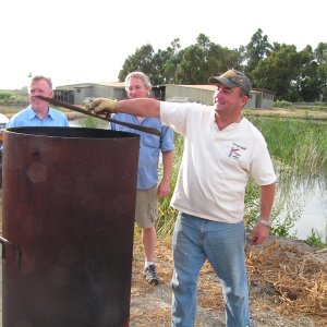 Jim, Steve (Seabran) and a proud host, John.