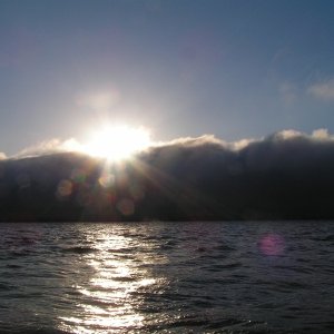 Sunrise in the bay, last day of trip heading back to Rio Vista