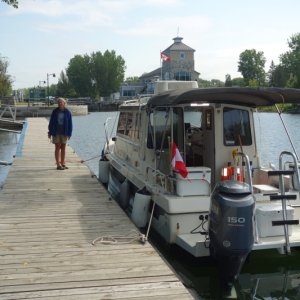 Entrance to Montral's Lachine Canal lock 1 with radar dome removed.