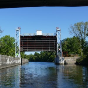 typical 'guard gate' can be closed to divert flooding/ice away from locks they protect
