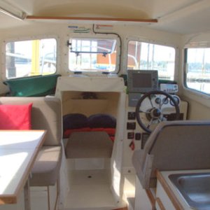 CRW 4506 - CDORY interior w reversible port bench seat, table converts to berth