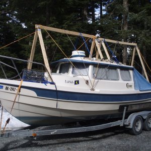 Winter Rigging - before the tarpsgo on and get laced up