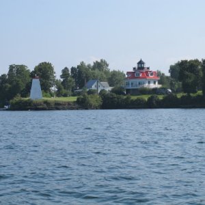 Lighthouse on St. Lawrence River, between Clayton NY and Alexandria Bay, NY