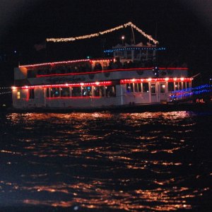 Paddlewheel dinner boat