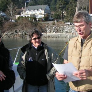 David denaming the 
Anna Leigh.