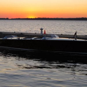 Sunset at Clayton, Antique Boat Museum