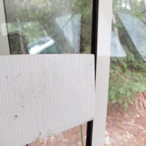 The metal trim has to be taken off first.