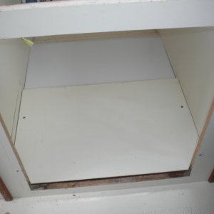 Replacement floor test fit in Refrigerator compartment.