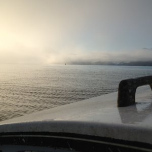 First solo ride out of the harbor.