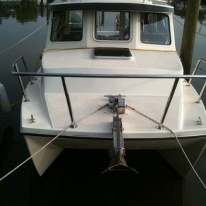 Factory installed (additional) cleats on front of pontoons