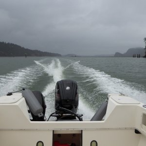 Running the cut from Hole in the Wall out to Skagit Bay