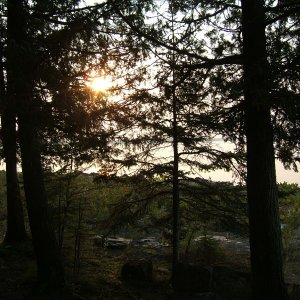 Sundown in camp