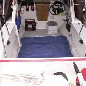 Airbed in Place - Uninflated