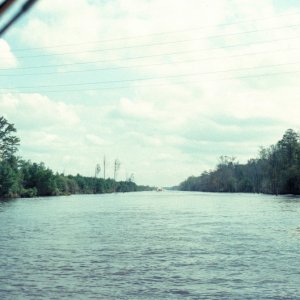 North Landing River below Great Bridge Locks - heading south