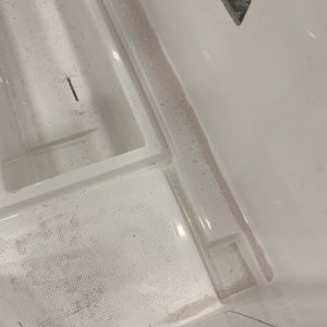 Gutter around box leads to scupper