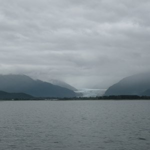 View of Mendenhall Glacier from the bar