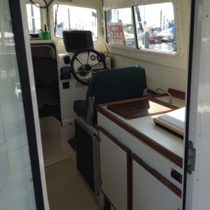 Wallas stove, covered sink.