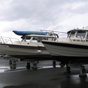CDory next to Cape Cruiser