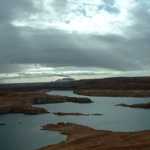 (B~C) looking down at intersection between damn and Wahweap