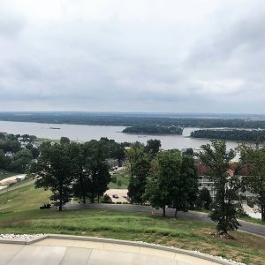 View of Illinois and Mississippi Rivers from Aeries Resort.