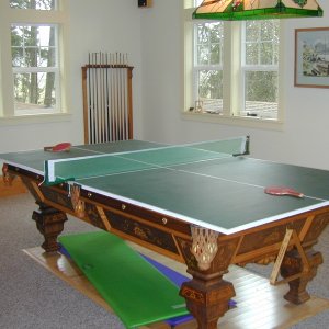 Mason wanted more action then pool, so we made the Ping Pong Table 2011