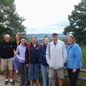 Part of the group that toured Winona. Picture taken at the Garvin Heights look-out.