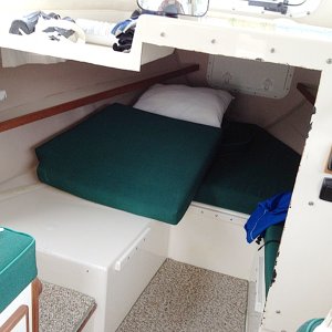 Widening the V-berth opening in the bulkhead proved much easier than we expected.