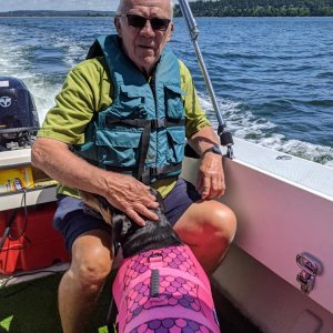 Media 'lola and dad boat' in album 'Crabby Lou at Home 5-28-20'