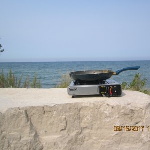 Shore breakfast Lake Huron