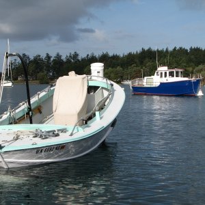You can see the sunken float that she is tied to.  Sure hope the owner sees this before too long.