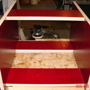 Plywood frame for drawers.  This is phenolic-coated exterior grade 3/4" plywood (source:  woodpeck.com)