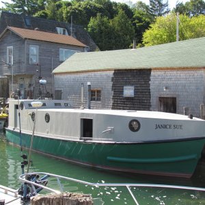Laker type work boat