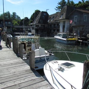 Charter boat loading up a couple touristoes for a fishing trip