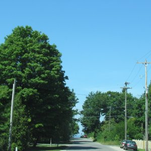 A side street leading to Lake Michigan