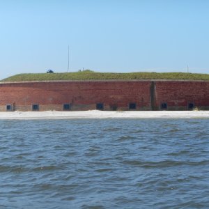 Fort Massachusetts on Ship Island, Ms. several miles off the coast.