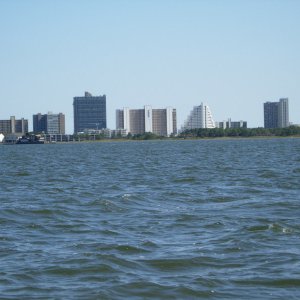 View of Ocean City, MD off of Assawoman Bay, MD. 10/03/08