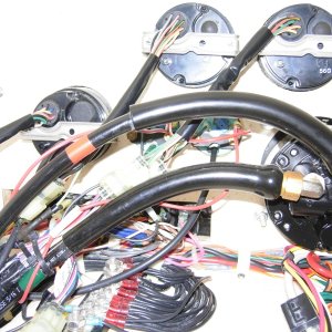 Rear of helm with hydraulic steering and autopilot controls