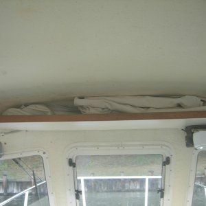 Shelf above windshield