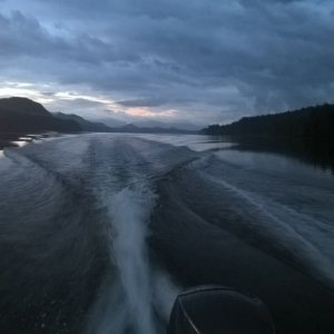 Up in the morning and on my way by 5:30.  A classic cell phone shot with my finger in the picture.