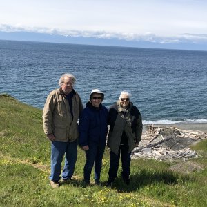 Hiking at American Camp, San Juan Island  with Craig and Marigene Vogt
