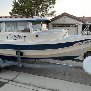 New name and license stickers - from BoatUS