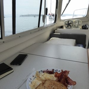 Apparently I'm known for bacon and eggs breakfast. Didn't want to disappoint on this trip!