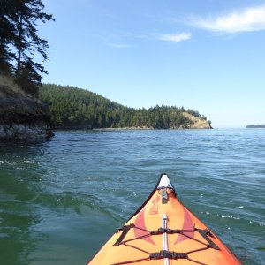 Just outside of Eagle Harbor...it was odd to sit here in this current completely still relative to the shore, without even paddling. Must have been caught perfectly between converging currents.