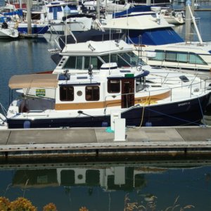 21 July 2010, Bellingham
Pete Cleland's 29 Ranger
SPORTY II is now FOR SALE
Note - update: Pete died in 2010 and  his tug was sold and is now a charter boat renamed "TUG TIME"
