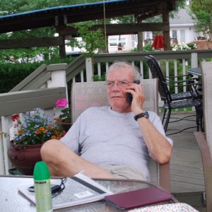 Capt Dave of ALMA\'S ONLY busy on OSPREY\'s sundeck