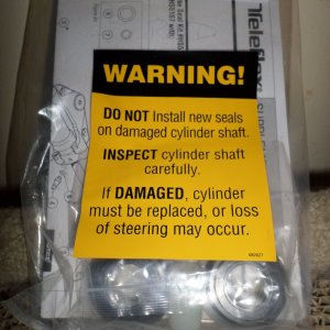 New steering cylinder seals